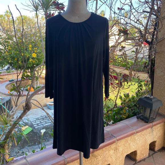 Tiana B Black Shift Dress LARGE - Picture 6 of 7